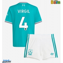 Liverpool Virgil van Dijk #4 Tredjedraktsett Barn 2025-26 Kortermet (+ Korte bukser)